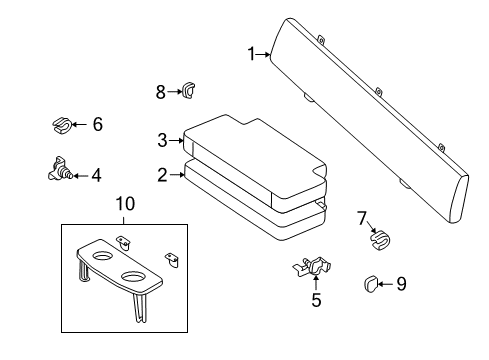 2004 Toyota Tacoma Rear Seat Components Diagram