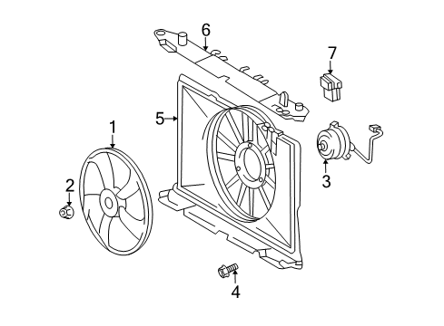 2012 Toyota Matrix Cooling System, Radiator, Water Pump, Cooling Fan Diagram