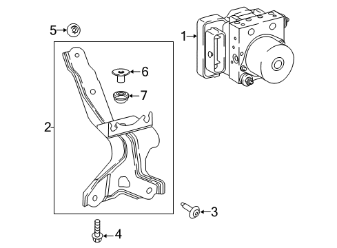 2018 Toyota Camry ABS Components Diagram