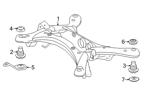 2017 Toyota Highlander Suspension Mounting - Rear Diagram