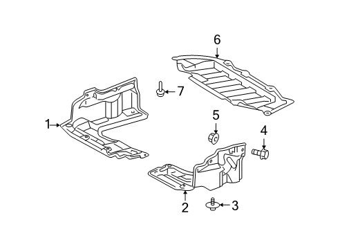 2012 Toyota Matrix Splash Shields Diagram