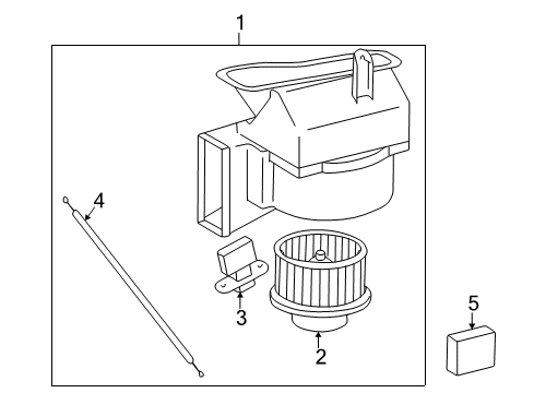 1997 Toyota Camry Blower Motor & Fan Diagram
