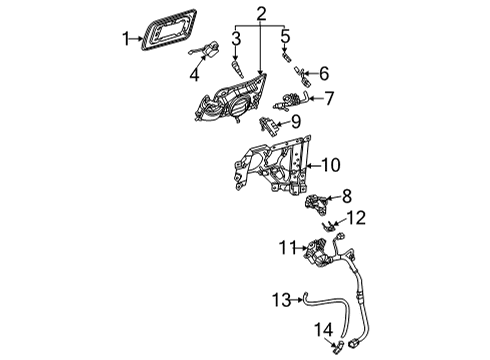 2023 Toyota RAV4 Prime Quarter Panel & Components Diagram