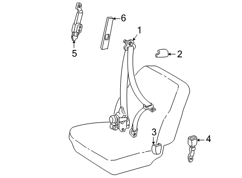 2004 Toyota Matrix Seat Belt Diagram