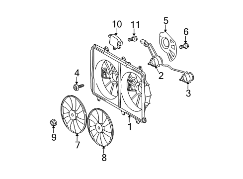 2012 Toyota Highlander Cooling System, Radiator, Water Pump, Cooling Fan Diagram