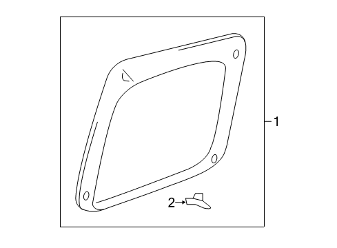2022 Toyota Tacoma Front Door Glass & Hardware Diagram