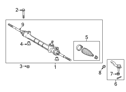 2023 Toyota Corolla Steering Gear Diagram for 45510-12580