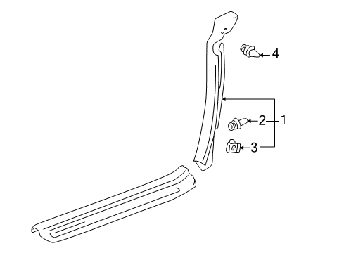 2003 Toyota MR2 Spyder Interior Trim - Quarter Panels Diagram