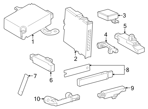 2023 Toyota Crown Keyless Entry Components Diagram