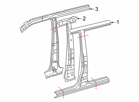 2014 Toyota Tacoma Center Pillar Diagram