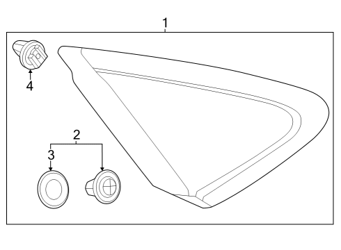 2023 Toyota Prius AWD-e Exterior Trim - Quarter Panel Diagram