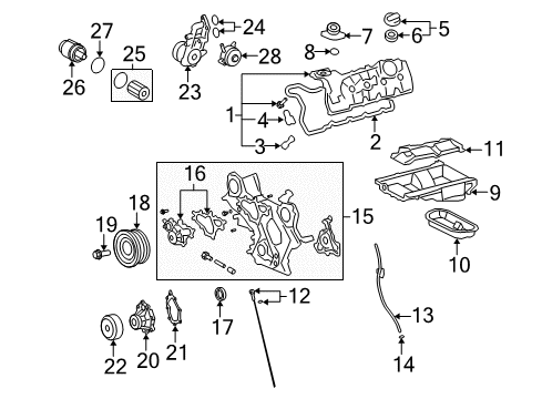 Ring, O(For Oil Pump Cover) Diagram for 96722-24030