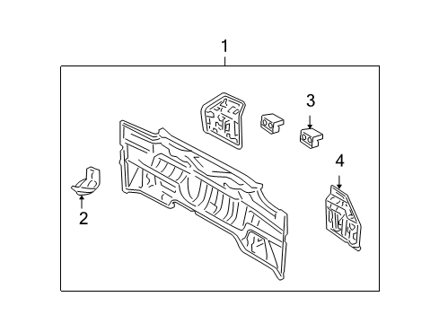 2012 Toyota Matrix Rear Body Diagram