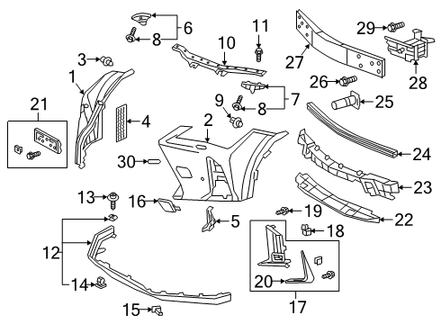Bolt, With Washer Diagram for 90119-06A07