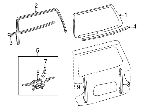 2005 Toyota Sequoia Lift Gate Diagram