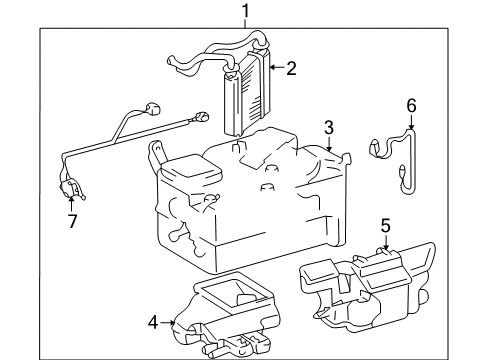2005 Scion xB Heater Core Diagram for 87107-52031