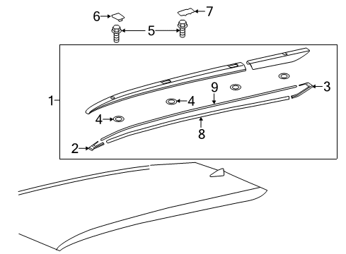 2017 Toyota Highlander Luggage Carrier Diagram