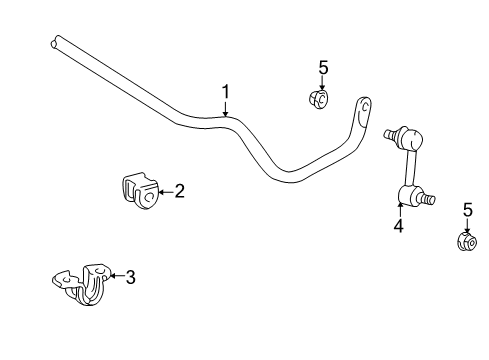 2004 Toyota Celica Rear Suspension Components, Lower Control Arm, Upper Control Arm, Stabilizer Bar Diagram