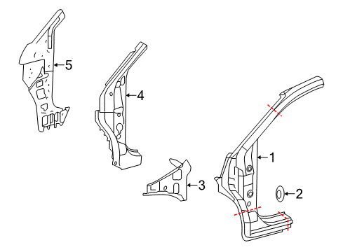 2017 Toyota Highlander Hinge Pillar Diagram
