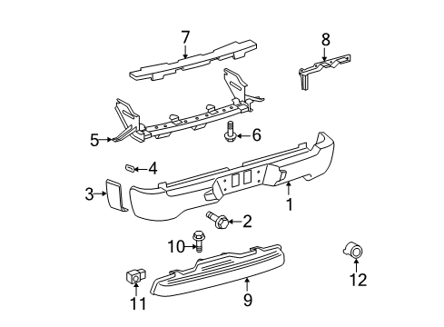 2013 Toyota Tundra Rear Bumper Diagram