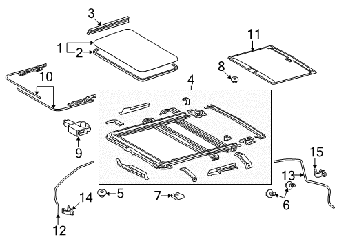 2017 Toyota Land Cruiser Sunroof Diagram