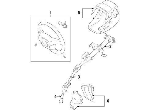 2012 Toyota Matrix Steering Column & Wheel, Steering Gear & Linkage Diagram
