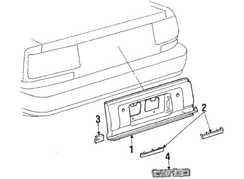 1990 Toyota Supra Emblem, White Diagram for 75435-89106