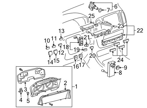 Knob, Hazard Warning Signal Switch Diagram for 84331-60060