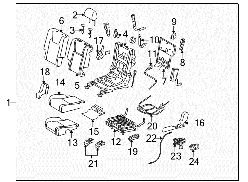 Holder, Tonneau Cover Hook Diagram for 64928-0E030-C0