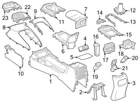 2022 Toyota Corolla Center Console Diagram