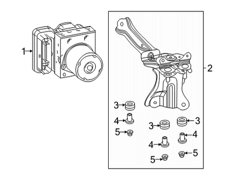 2022 Toyota Corolla Cross ABS Components Diagram