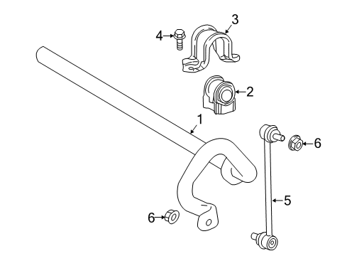 2022 Toyota Camry Stabilizer Bar & Components - Front Diagram