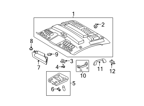 2013 Toyota Tundra Interior Trim - Cab Diagram