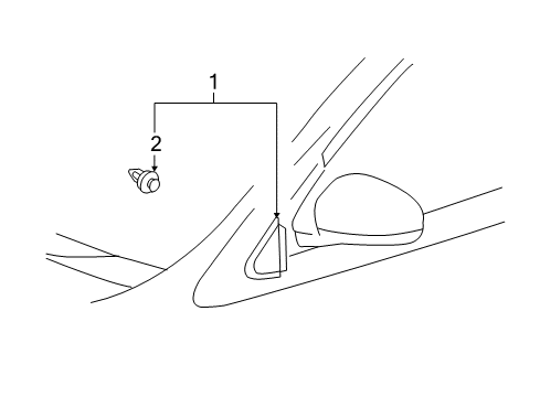 2012 Scion iQ Exterior Trim - Pillars, Rocker & Floor Diagram