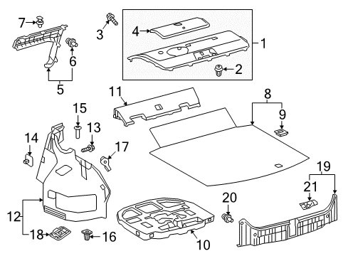 2022 Toyota Camry Interior Trim - Rear Body Diagram