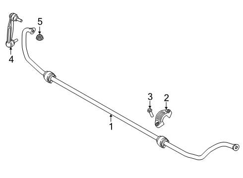 2024 Toyota GR Supra Stabilizer Bar & Components - Rear Diagram