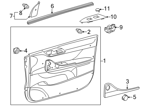 2012 Scion iQ Door & Components Diagram