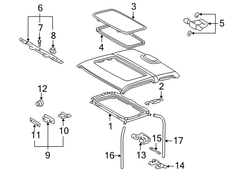 1998 Toyota Tacoma Sunroof Diagram