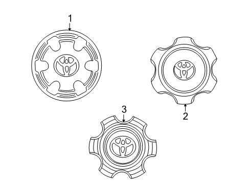 1996 Toyota 4Runner Wheel Covers & Trim Diagram