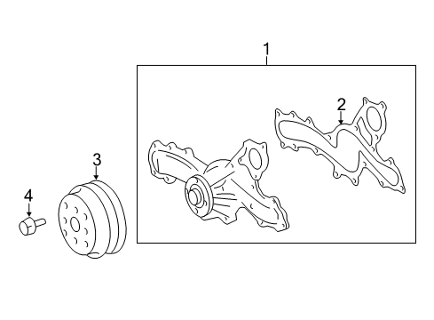 2012 Toyota Highlander Water Pump, Belts & Pulleys Diagram