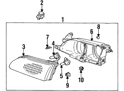 1993 Toyota Corolla Headlamps Diagram