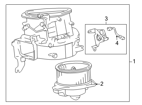 2002 Toyota 4Runner Blower Motor & Fan Diagram