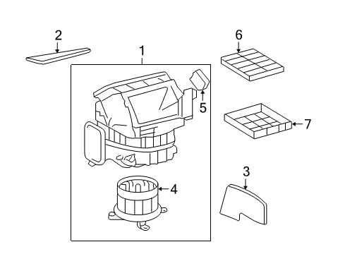 Damper Servo Sub-Assembly, Blower Diagram for 87106-60350