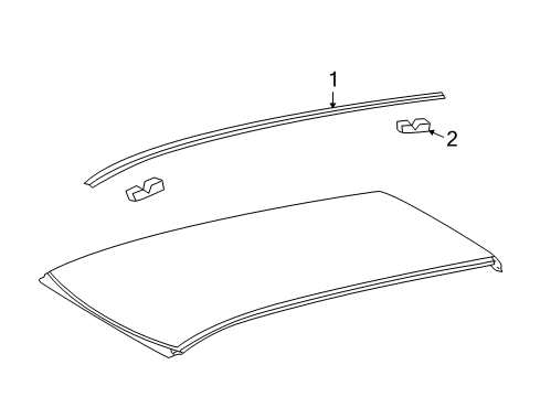 2014 Toyota Venza Exterior Trim - Roof Diagram