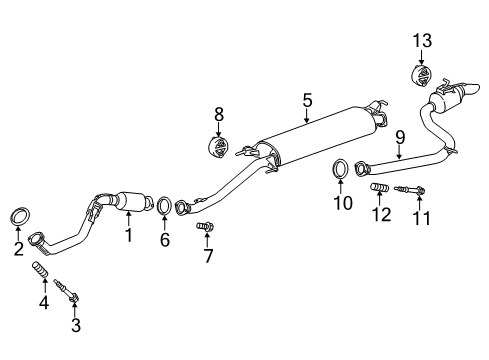 2016 Toyota RAV4 Exhaust Components Diagram