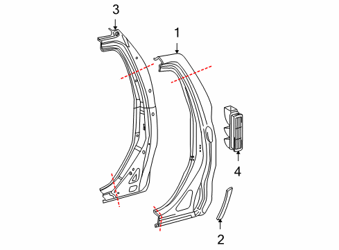 2013 Toyota Tundra Side Panel & Components Diagram
