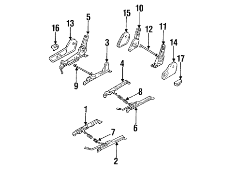 1994 Toyota T100 Tracks & Components Diagram