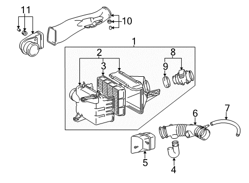 1998 Toyota Tacoma Air Intake Diagram
