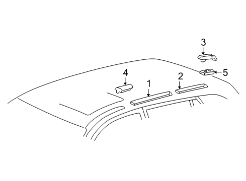 2004 Toyota RAV4 Exterior Trim - Roof Diagram
