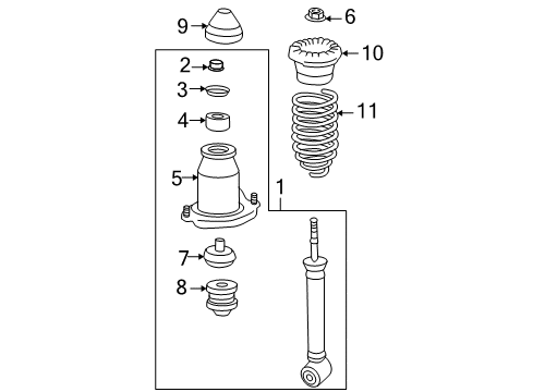2009 Scion tC Struts & Components - Rear Diagram